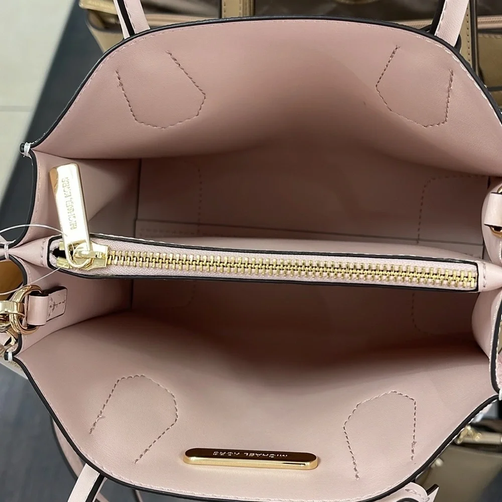 MICHAEL KORS Mercer Medium Signature Logo Accordion Crossbody Messenger Satchel